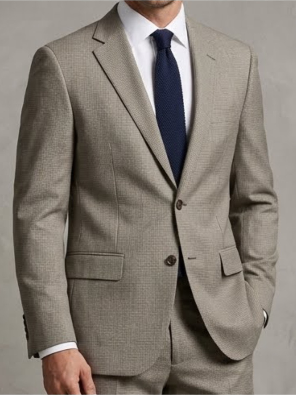 Jos. A. Bank Grey Silk Wool Blend 2-Button Sport Coat Blazer 43R